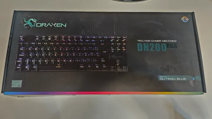 Teclado Gamer Mecânico Draxen DN200 RGB Outemu Blue