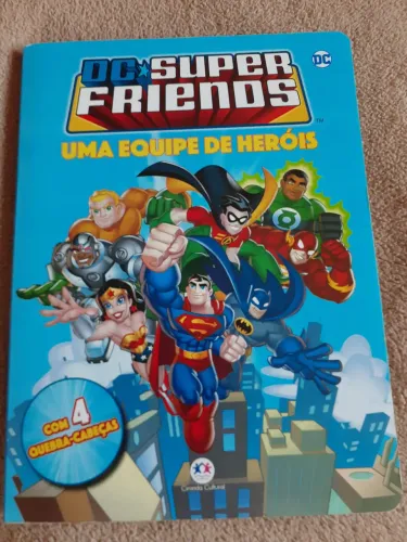 Livro DC Super Friends com 4 Quebra-Cabeças