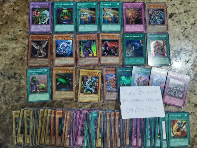 192 cartas Yu-Gi-Oh