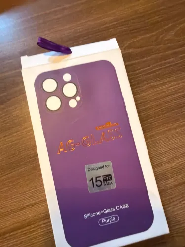 Capa lilás vidro iPhone 14 e 15 pro max 