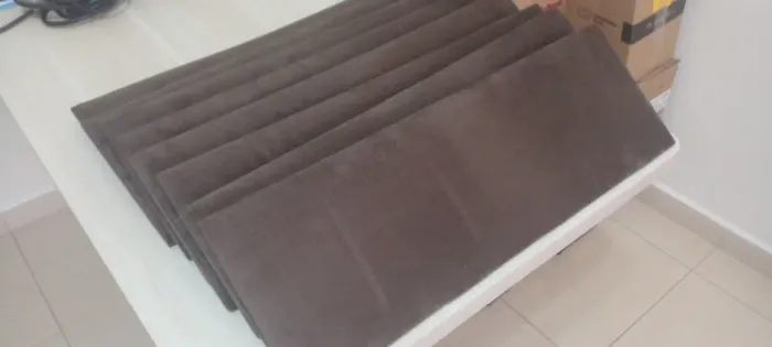  Cabeceira Estofada Módulos 60x20 - Suede Marrom
