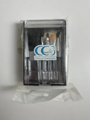 mini estojo de pincéis de maquiagem para bolsa - novo!