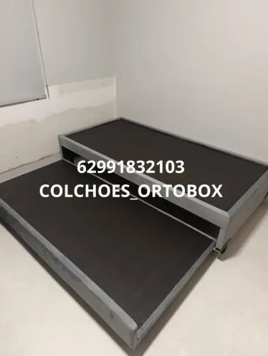 Base solteiro com auxiliar para caber colchão solteiro 88x188x14