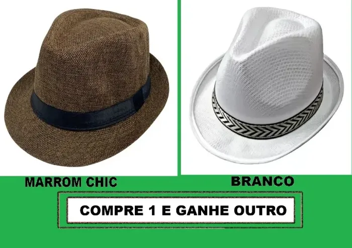 Chapéu Panamá Chique Novo Compre 1 e Leve Outro de Brinde