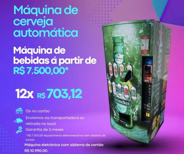 Vending machine á partir de R$ 7.500 - Aceitamos troca em carro ou moto