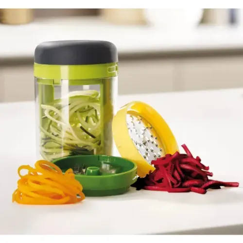 Cortador Ralador Fatiador 3 Em 1 Lâmina Espiral Para Frutas Legumes E Salada MM-T819