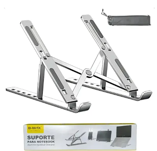 Suporte Mesa para Notebook e Macbook B-Max BMG-39 Até 17 Polegadas Ajustável em Alumínio