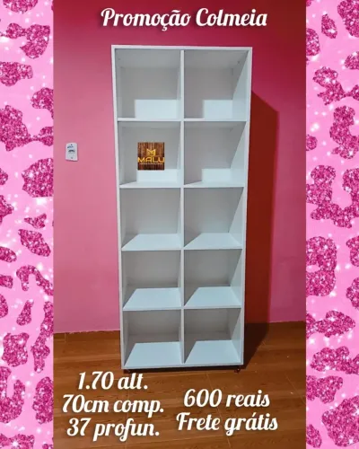 Armário Colmeia Branco 70cm 1.70m - Frete Grátis