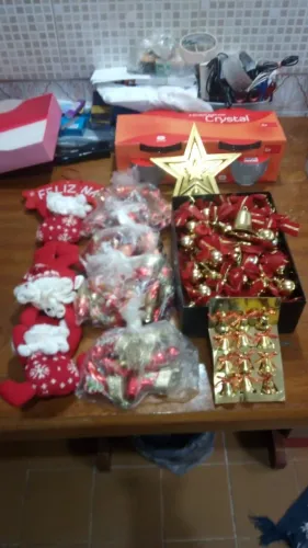 ENFEITES DE NATAL - 126 ITENS DIVERSOS - USADO