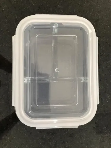 Pote hermético de vidro com divisórias 1 litro