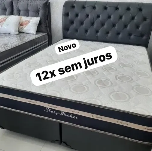 Cama box colchão e suporte
