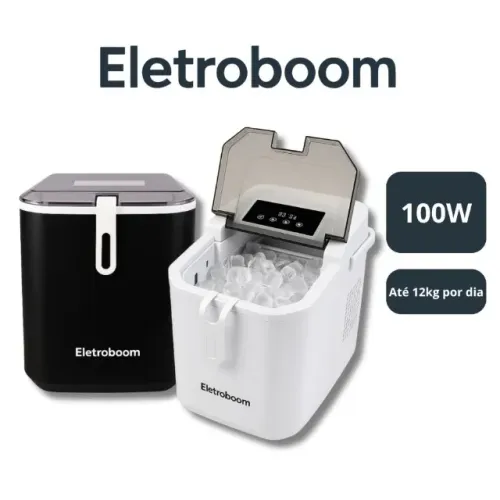 Super Promo Shopee! Eletroboom Ice - Máquina de Gelo Elétrica Portátil com Produção Rápida