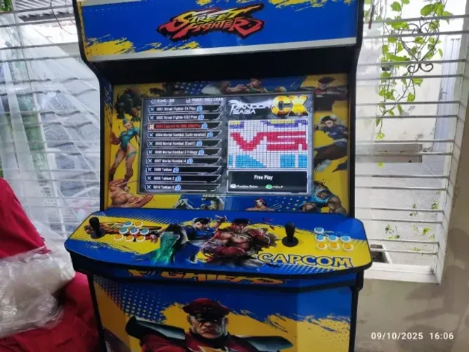 maquina nova de fliperama arcade retro 2800 jogos monitor 32 polegadas LG smart tv