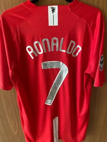 Camisa autografada Cristiano Ronaldo certificado Beckett