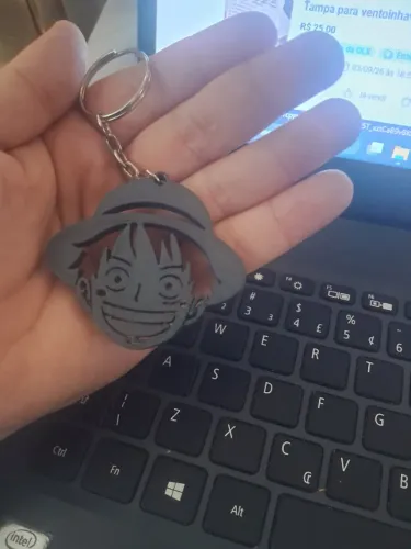 Chaveiro Chapeu de palha Luffy - PLA PRETO
