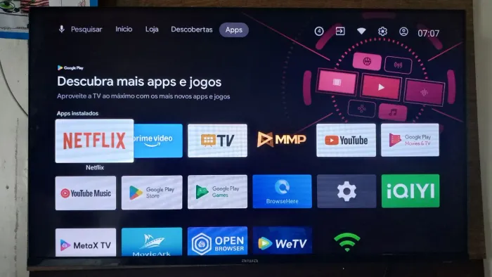 Vendo essa linda tv smart de 43 aiwa semi nova