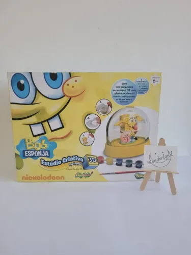 Estúdio Criativo de Gesso 3D Bob Esponja e Garry Sunny Brinquedos