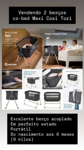 Berço portátil acoplado co-bed Tori Maxi Cosi