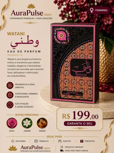 Perfume Árabe Watani Pink Al Wataniah 100ml Original