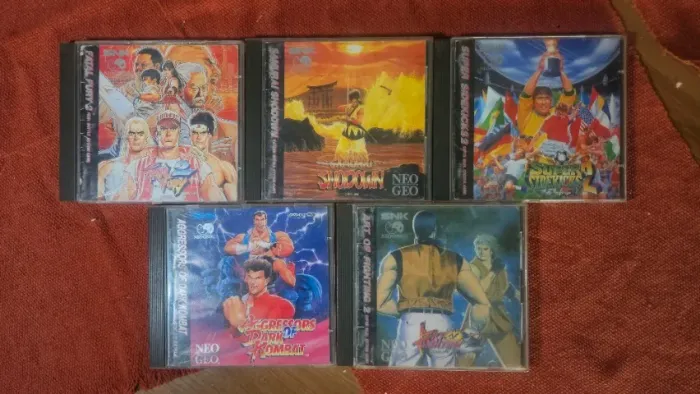 Lote de jogo de Neo Geo CD, somente venda.