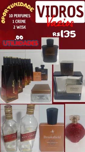 DISPONÍVEL PARA VENDA: Frascos de Perfume e Cremes Vazios!