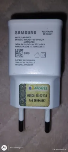 Carregador Samsung original+ cabo USB novo padrão GH44-03086A+R37X8M12625CTA