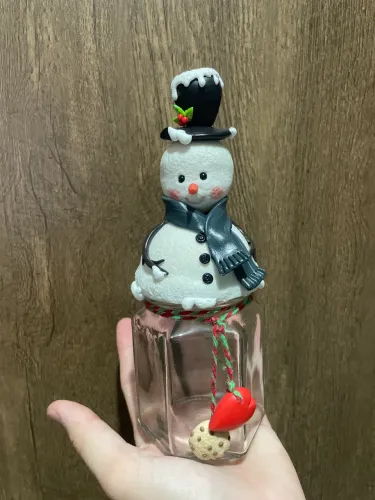 Potinho de Boneco de Neve