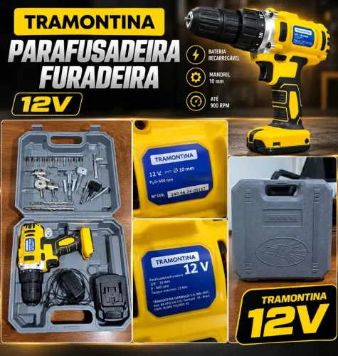 Parafusadeira Furadeira Tramontina 12V