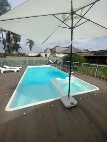 Linda Piscina de fibra 9 metros instalada