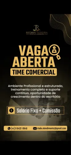 Vaga para o Comercial Homeoffice