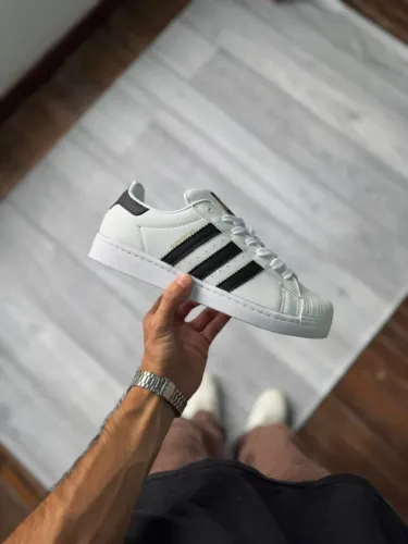 Tênis Adidas Superstar Branco Tradicional Masculino Premium - Disponível 38 AO 43