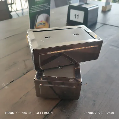 Guardanapeira inox 