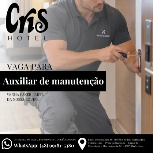 AUXILIAR DE MANUTENÇÃO - CRIS HOTEL - PRAIA DA JOAQUINA - FLORIANÓPOLIS
