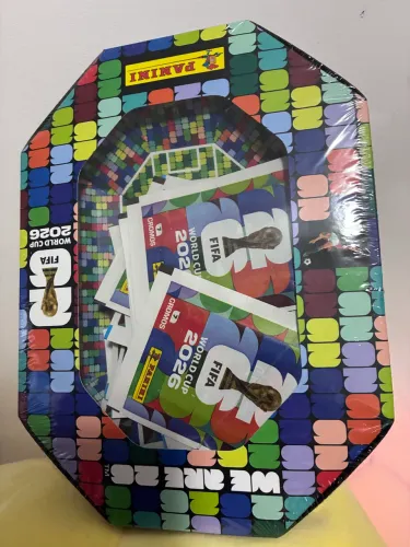 Mini estádio copa 2026 figurinha lacrado com 30 envelopes ou 210 figurinhas