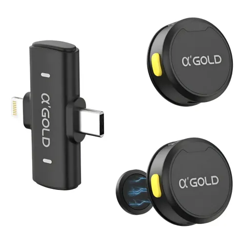 Microfone Lapela Sem Fio Duplo Para Celular Android E Iphone