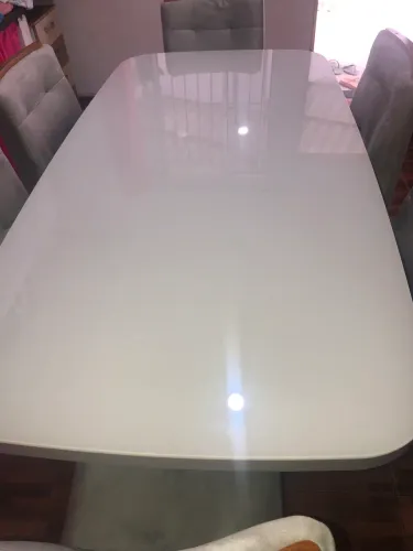 Mesa de Jantar Malibu 180x90 com 6 cadeiras Fly Luxo - Bom Pastor