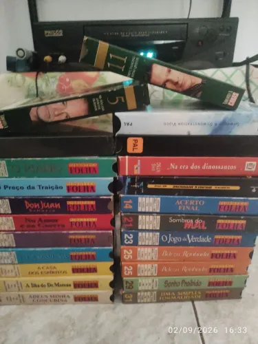 Lote fitas VHS coleção revistas caras e folha de são Paulo