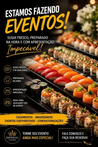 ?Fazemos sushi no seu evento aniversário e confraternização (?imperia?) sushi 