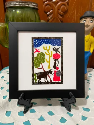 QUADRO CERÂMICA J.BORGES .CORDEL ASSINADA ORIGINAL