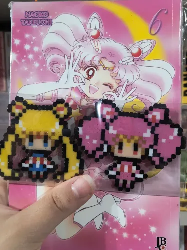 Sailor Moon e Chibiusa de Hama Beads
