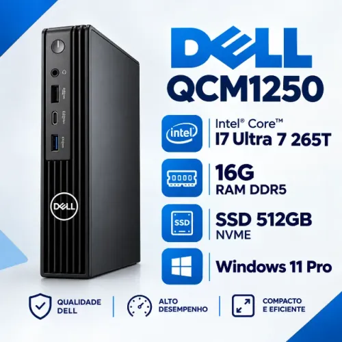 Mini Pc Dell Qcm1250 Pro Micro I7 Ultra 16gb 512gb W11Pro