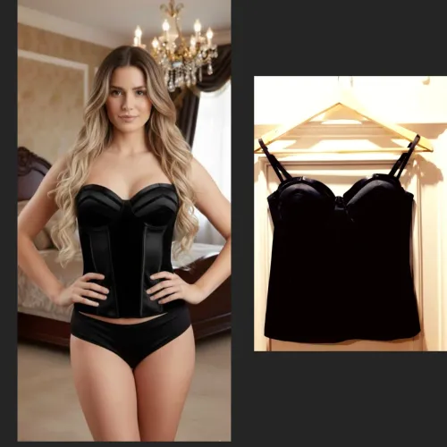 Corselete espartilho clopet blusa 