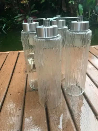 Lustre Vintage Original Studio Luce Anos 70 - Vidro Ice Glass (Aceito iPhone / GoPro)