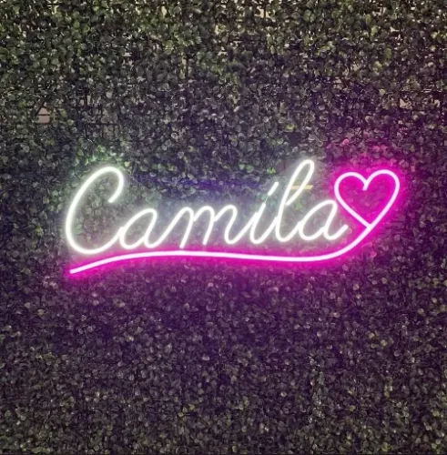 Luminária Painel Neon Led - Nome Personalizado - 17x65cm