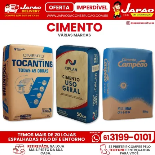 Cimento Várias Marcas a Partir de R$ 35,90 À Vista Compre na Loja Mais Próxima da Sua Casa