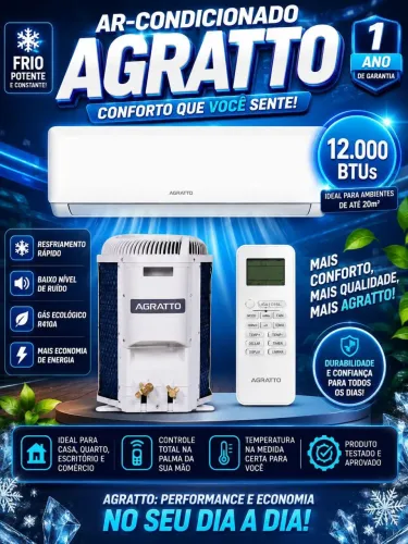 Ar Condicionado de 9.000BTU Aparti de 1750,00