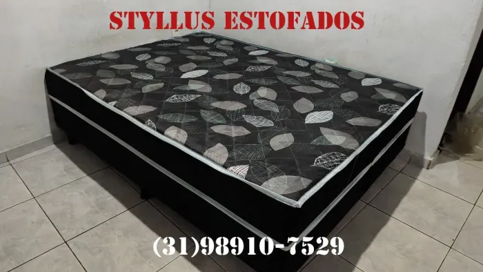 Cama box casal com colchão de molas ensacadas