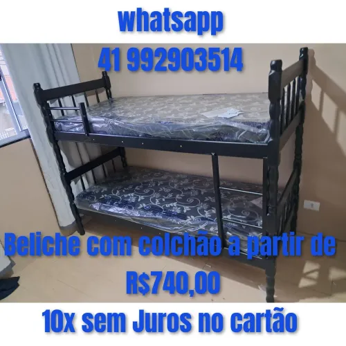 Beliche com colchão espuma 78x188 novo # 10x sem juros no cartão