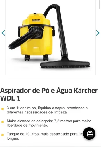 Aspirador de pó e água Karscher