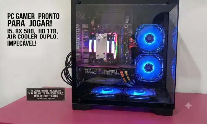 PC Gamer Aquário - i5 4440+ RX 580 | Pronto para Jogar! ?